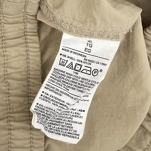 Old Navy‎ Wide Leg Quicky Dry Elastic Khaki Cargo Cut-Off Pants Cropped Zip XL - Picture 10 of 15